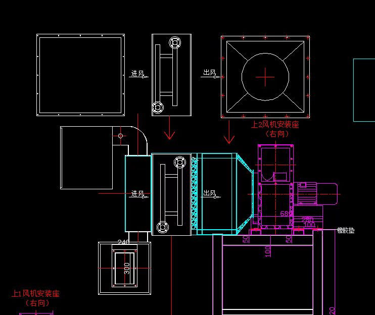 串片式換熱器安裝圖紙